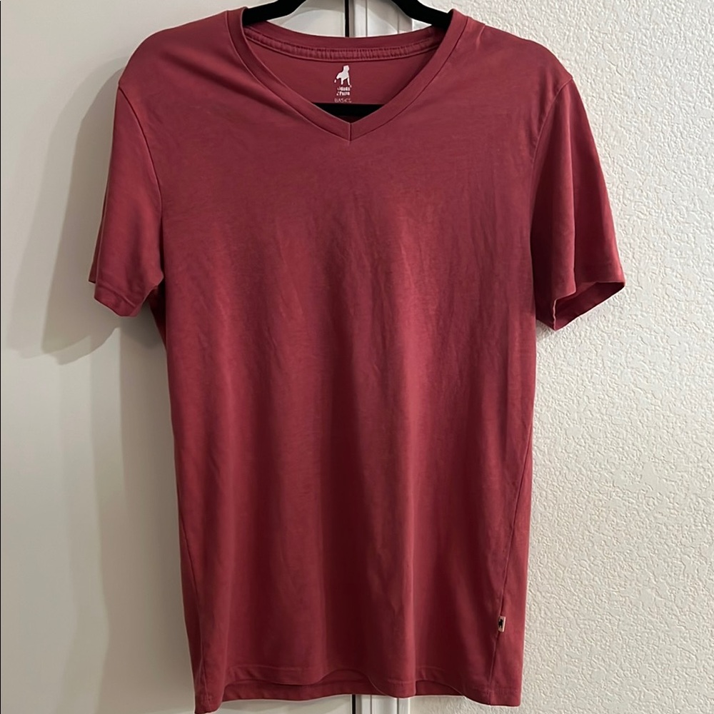 Men's Red V-Neck T-Shirt